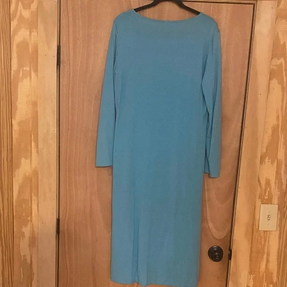 Elegant Blue Button-Down Dress - Picture 3 of 3